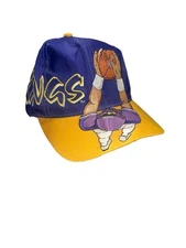 Vintage Drew Pearson Hat Minnesota Vikings 3D Catch Snapback  Rare  90s Signed