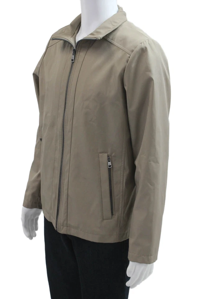 Chaqueta cortavientos Calvin Klein para hombre beige cremallera poliéster talla S Foto 2 de 4