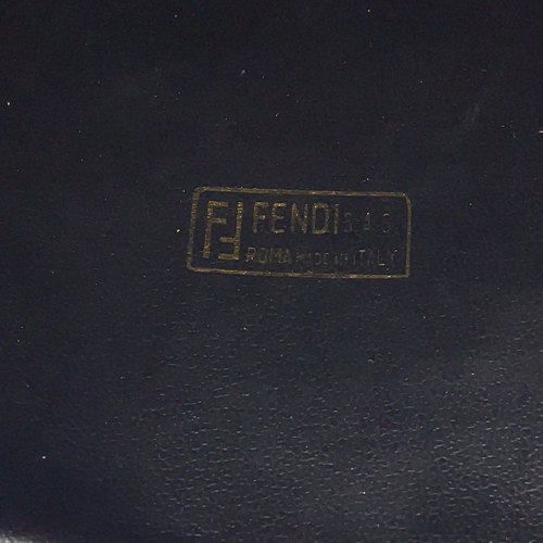 Authentic FENDI Pecan Pattern PVC Leather Dark Brown Clutch Bag i070378 - Picture 18 of 19