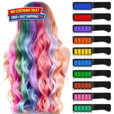 10 Color New Hair Chalk Comb Temporary Bright Hair Color Dye for Kids,Washabl...