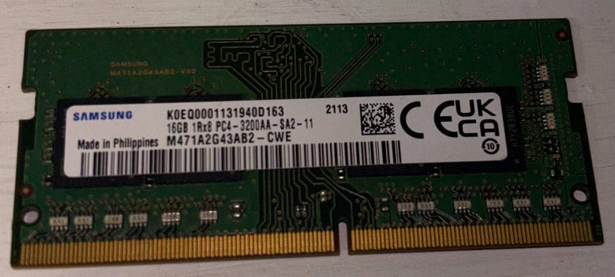 Samsung SO-DIMM Computer Memory (RAM) 16 GB Total Capacity for