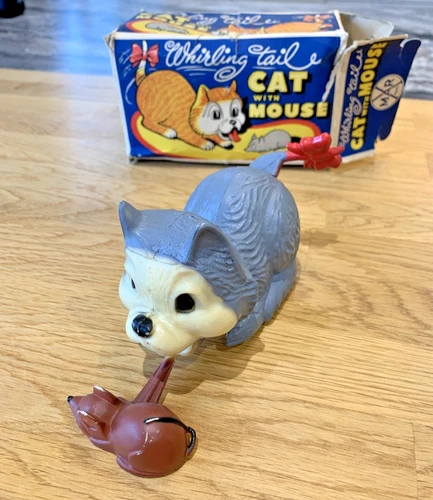 ZC220:  VINTAGE MARX TOYS WIND-UP CAT & MOUSE