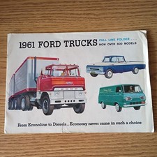 1961 Ford Trucks Full Line Folder Brochure F100 Econoline Pickup Van Original 61 1961 Ford Trucks Full Line Folder Brochure F100 Econoline Pickup Van Original 61