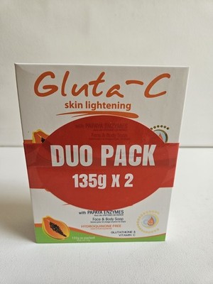 Gluta-C Papaya Glutathion Gesichts- & Körperseife 135g x 2 Duo Pack - Hautaufhellung