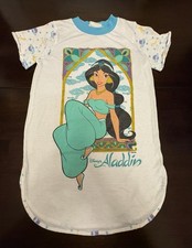 Vintage Princess Jasmine Aladdin Graphic Nightgown Pajama Shirt 90s Size 6 Girls