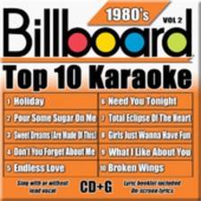 Billboard Karaoke Billboard Top-10 1980's Vol. 2 10 10-song G CD 