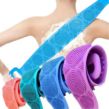 Silicone Body Brush Back Scrubber Exfoliating Bath Shower Sponge Deep Clean Tool