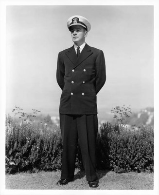 Richard Carlson wearing naval uniform publicity portrait film The - Old Photo