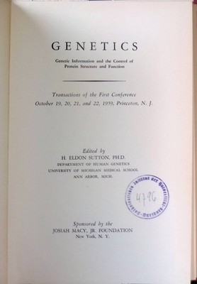 Genetics: Genetic Information and the Control of Protein Structure and Function