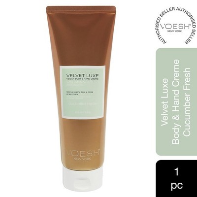 Voesh VelvetLuxe Vegane Body&Handcreme Gurke frisch mit Olive & Avocado, 241g