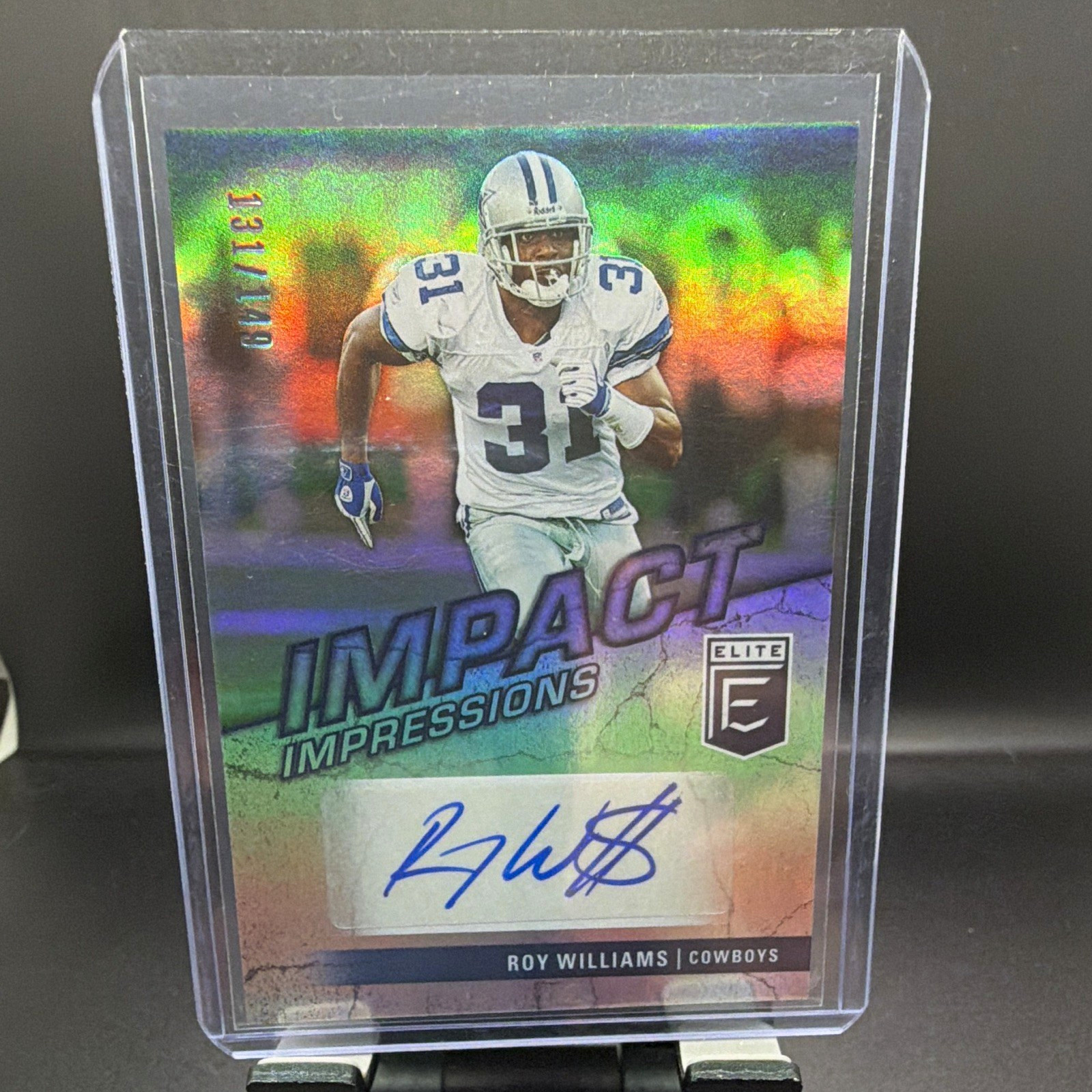 Panini Elite Impact Impressions Roy Williams Auto /199 Dallas Cowboys