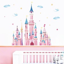 wondever Castle Wall Stickers Fairy Tale Peel and Stick Wall Art Decals for G...