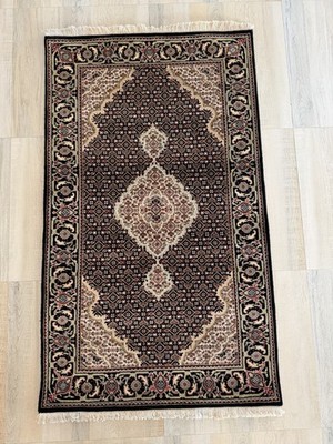 Authentische Mahi Handgeknüpfte Teppiche 100 % Wolle Orientalisch Bidjar Schw...