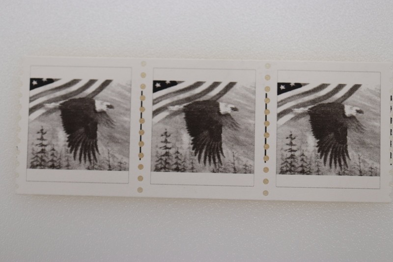 US SC TD119 1989 Eagle COIL PAIR Strip of 3 Mint NH TEST DUMMY STAMP