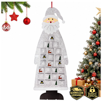 Adventskalender Nikolaus Filz Grau Weihnachtsmann FüR Weihnachten Geschenk