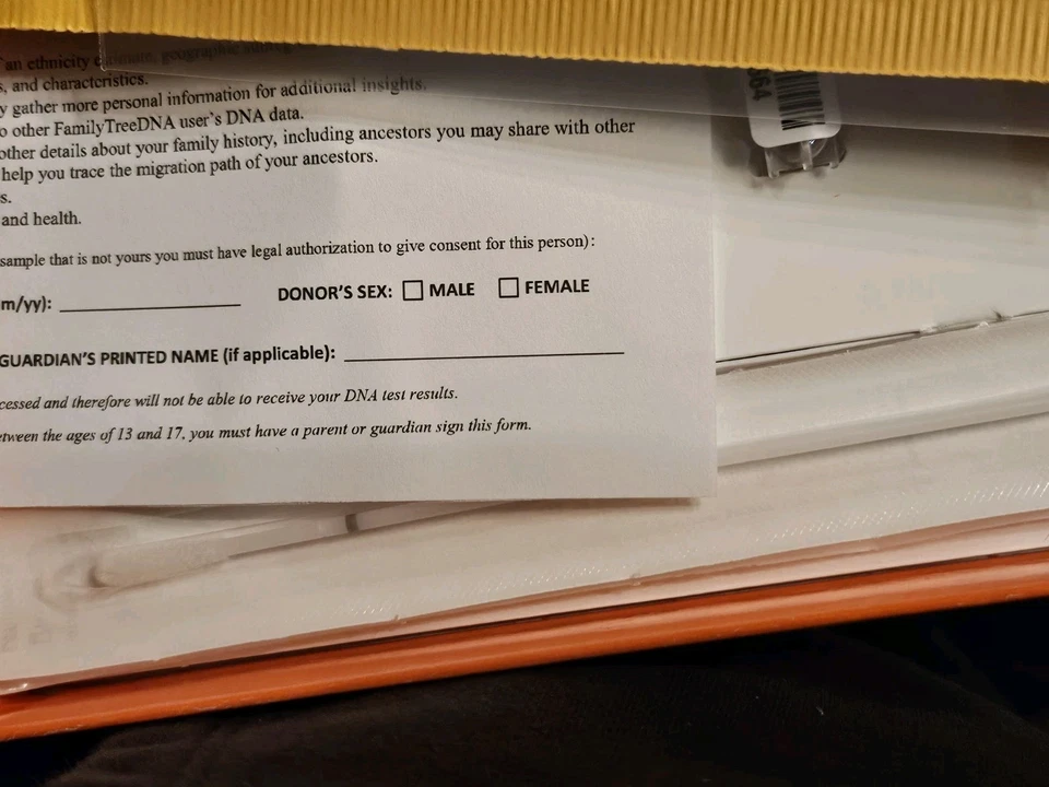 Genuine Family Tree DNA Swab Collection Kit Genetic Testing Open Sealed Unused  - Image 3 of 4