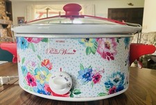 Pionnière Femme Rare Motif Mélodie 6 Quarts Crock Pot mijoteuse avec couvercle verrouillable