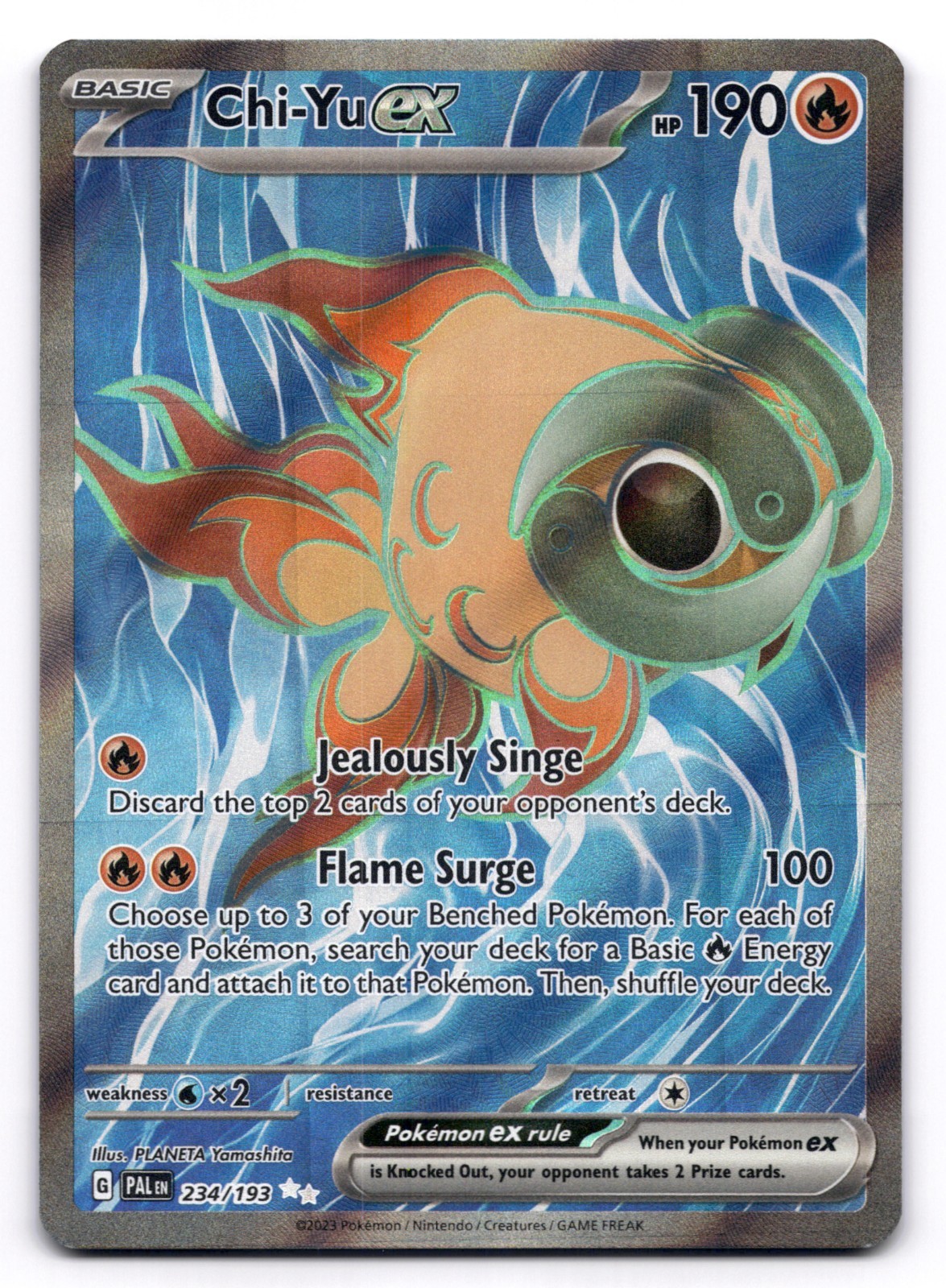 Chi-Yu ex NM 234/193 Sv02: Paldea Evolved Pokemon TCG Holo
