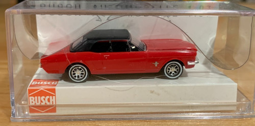 Raro Busch HO 1/87 1964 rojo Ford Mustang recargable convertible nuevo en caja #47501 | Zustand: New