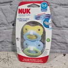 NUK Pacifiers 0-6 Mo. Silicone Set of 2 BPA Free Orthodontic 1 Pack Blue Green