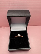 9ct Yellow Gold 0.05ct Diamond Single Stone Ring size O