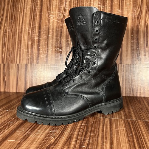 Rocky Paraboot Stiefel Herren Größe 12 Schwarz Leder Seitenreißverschluss Tactical Combat 2090