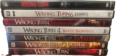 Wrong Turn Complete Movie Collection Set Lot DVD 1 2 3 4 5 6 7 Horror 2003-2021