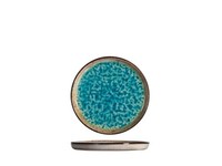 H&H Piatto Pane Aus Steingut Teide Cm 14, Azzurro