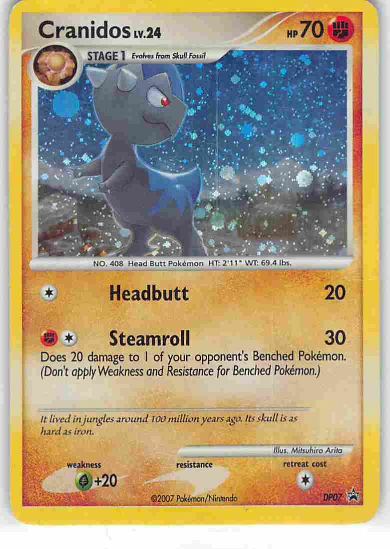Cranidos DP07 Promo DP Black Star Promos Pokemon HP/DMG
