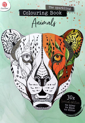 Mandala Edeles Malbuch 30 Motive mit Details aus Silber Schwarzer Glitzer Folie