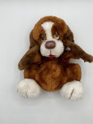 Russ Berrie & Co Baxter Basset Hound Puppet Plush Dog Sad Eyes #1892 Brown Puppy