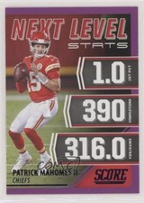 2021 Score Next Level Stats Purple Patrick Mahomes II #NL2 0q5