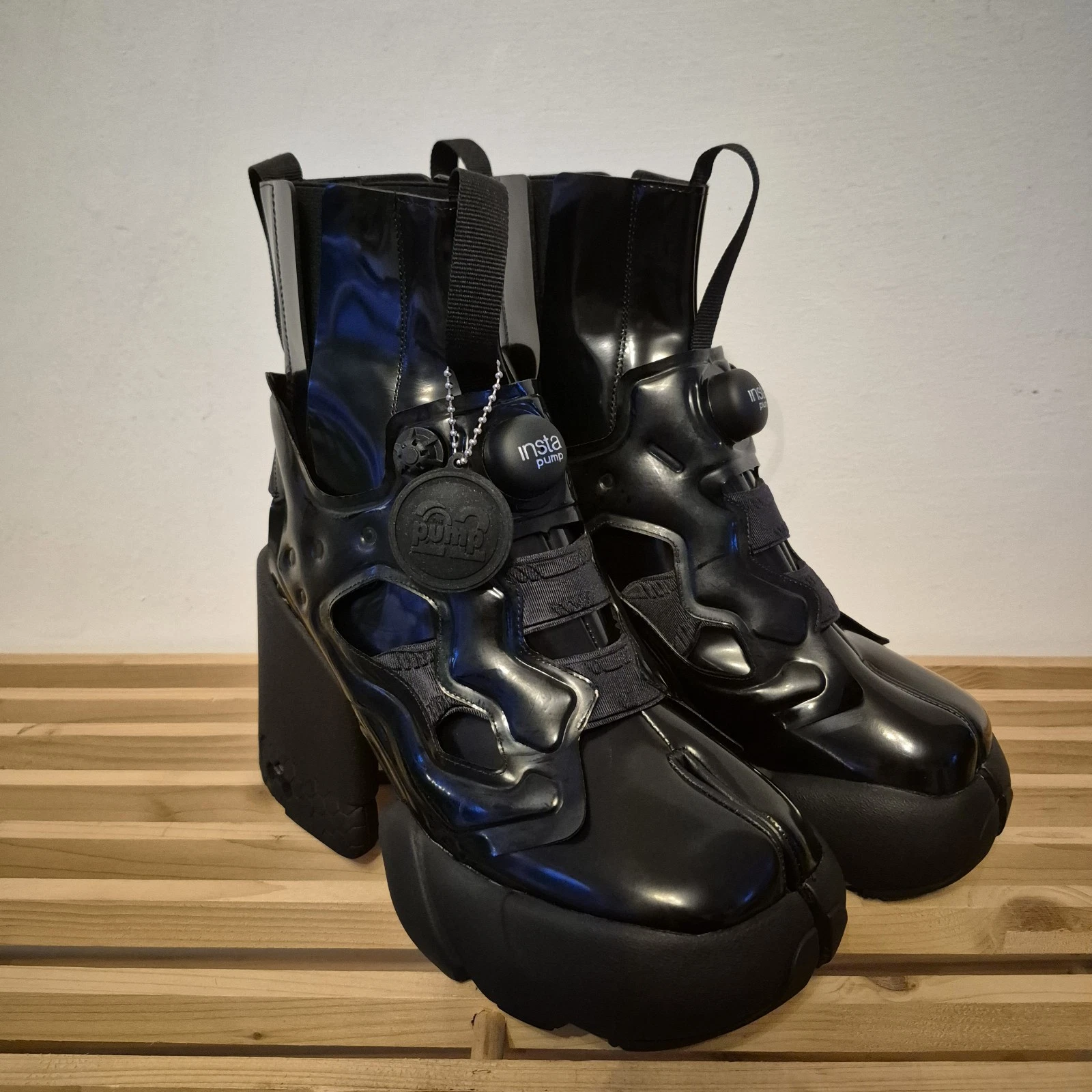 Maison Margiela x Reebok Tabi Instapump Fury Hi Black Boots UK 3 Avant Garde Y2K