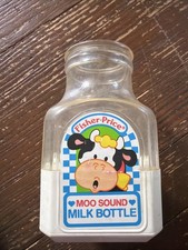 Vintage Fisher Price Moo Sound Milk Bottle Pretend Play