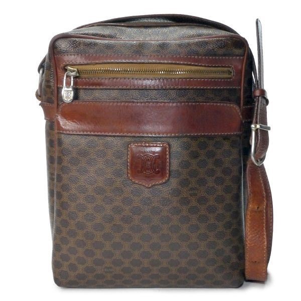 OLD CELINE Macadam Pattern Vertical Shoulder Bag … - image 1