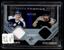 2007-08 SP Game Used Authentic Fabrics Duals Peter Forsberg/Borje Salming