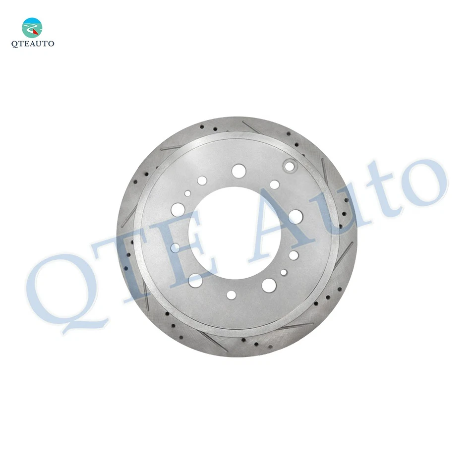 Rotores de freio traseiros com fenda perfurados 345 mm para 2008-2011 2013-2021 Lexus LX570 base - Imagem 4 de 4