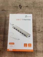 GENUINE j5create USB-C™ 7- Port HUB JCH377 Power Cord Included NEW