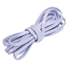 Flat Leather Cord, 3.3 Yard 5mm Leather String Strips for DIY Crafts Purple