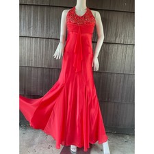 Ignite Evening Halter Neck Sequins Embellished Fit & Flare Formal Maxi Dress Y2K