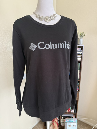 Maglione pullover Columbia donna nero manica lunga (scritta grigia) - Taglia M - Foto 1 di 7