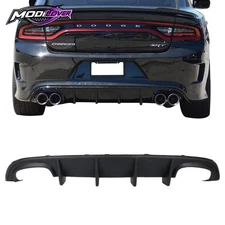 Fits 15-23 Dodge Charger Quad Exhaust Rear Bumper Lip Diffuser Valance PP