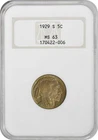 1929-S/S Buffalo Nickel RPM 1 MS63 NGC