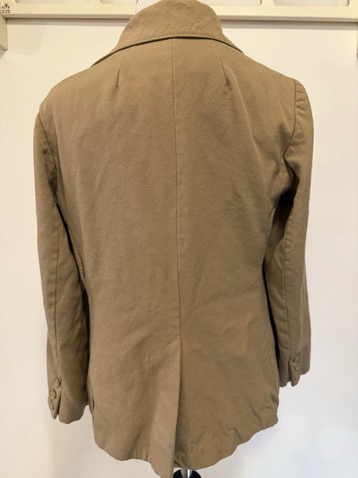 Blazer chaqueta vintage de algodón tostado a medida Gertrude Frank Brookline para mujer 12’s Foto 2 de 4