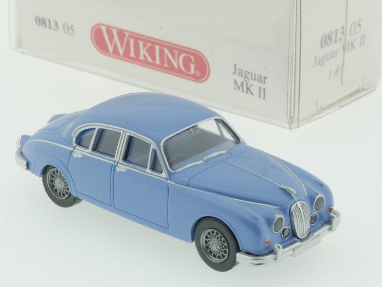 Wiking 081305 Jaguar Mk II Diecast Car Blue 1:87 H0 Mint! OVP BL 1706-23-22