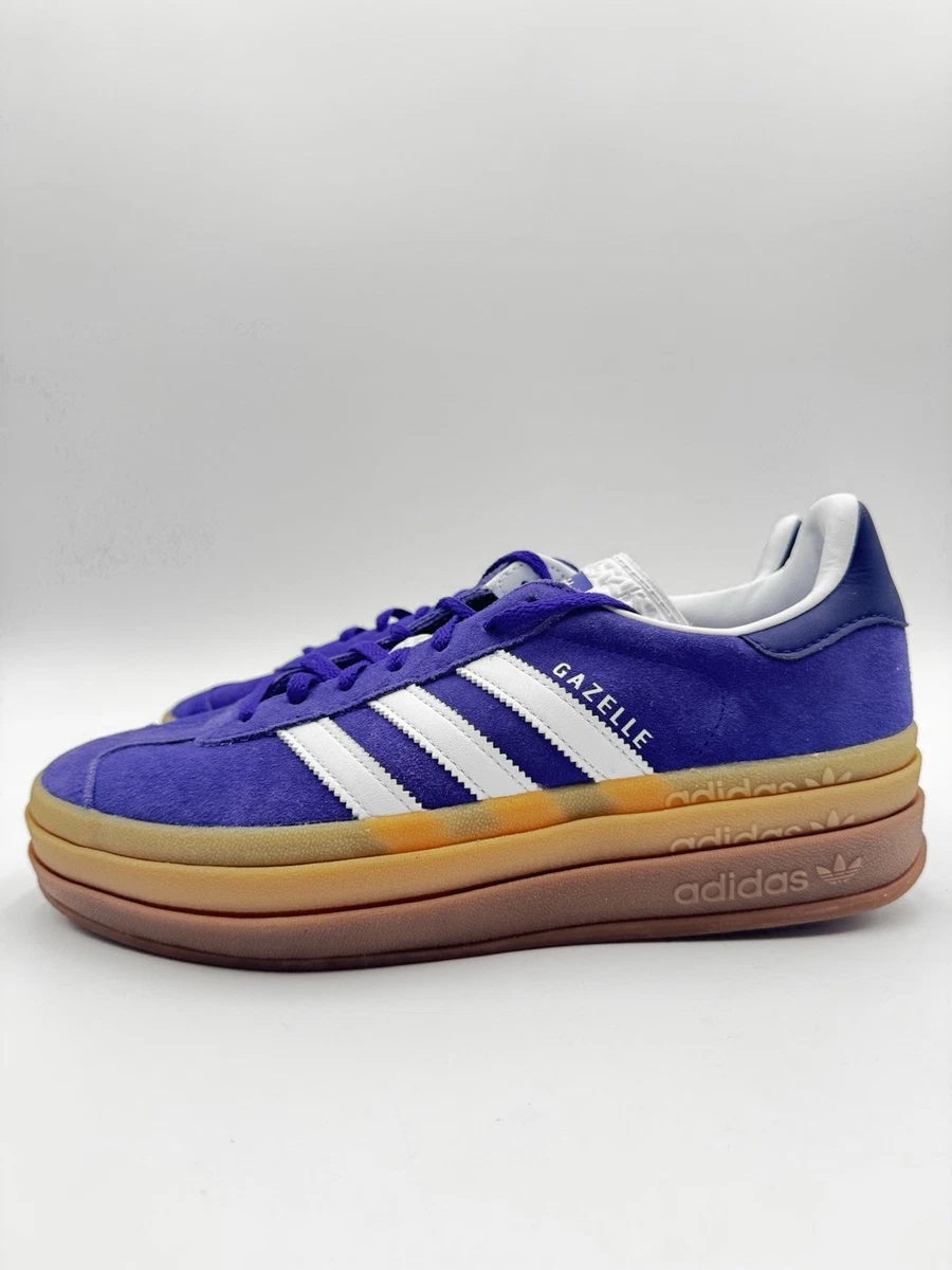 adidas gazelle silver green womens adidas Gazelle Bold Shoes - Women's - Purple / Wonder White / Gold