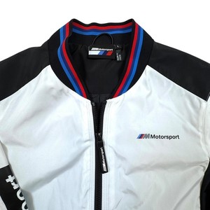 BMW Motorsport Jacket Mens Large Black Racing Full Zip BMW Logo