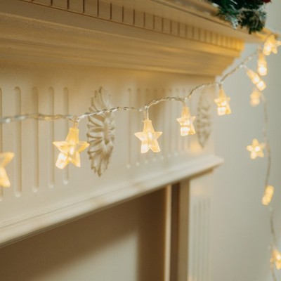 30 LED Lichterkette in Sternform warmweiß mit Trafo