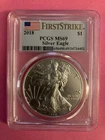 2018 American Silver Eagle 1 oz .999 Fine Silver Dollar PCGS MS69