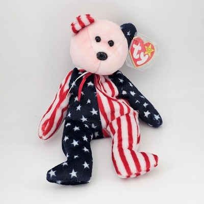 Ty Beanie Baby SPANGLE the July 4th Bear (8.5 Inch) NEW MWMTs Plush Stuffed Toy